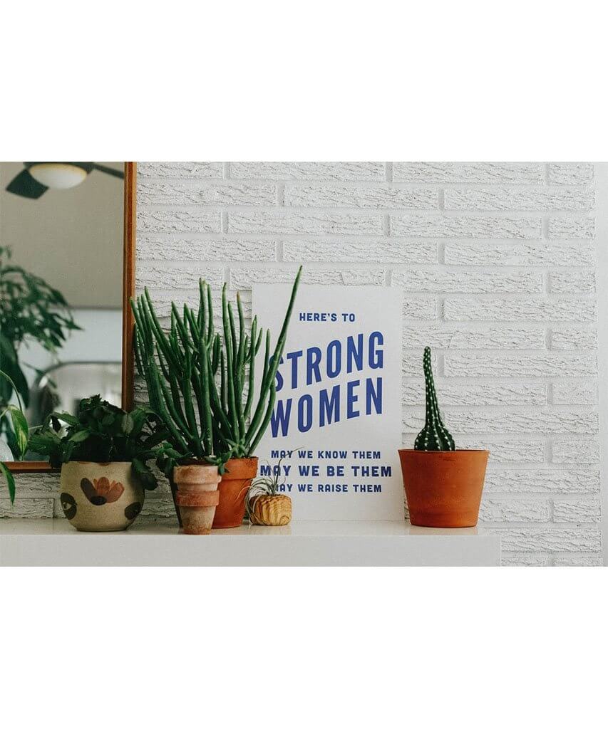 'Here's To Strong Women' Letterpress 11