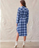 Hi - Lo Maxi Dress - Indigo Heather Plaid - PINK ARROWS