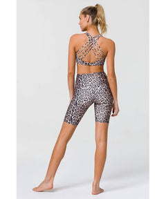 High Rise Bike Short Leopard - miamidrugpossession