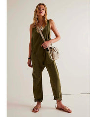 High Roller Jumpsuit Moss Stone - PINK ARROWS