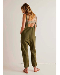 High Roller Jumpsuit Moss Stone - PINK ARROWS