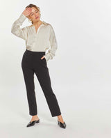 High Waisted Boot Cut Black Cecile Pant - clearpathherbicide