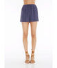 High Waisted Flowy Short Seascape Navy - PINK ARROWS