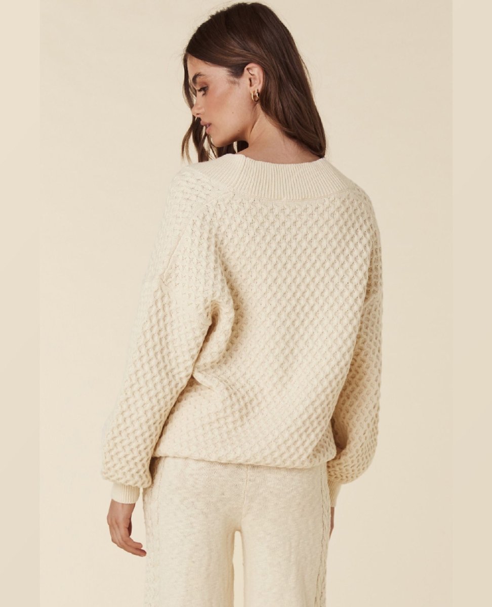 Highland Knit Cardigan Cream - clearpathherbicide