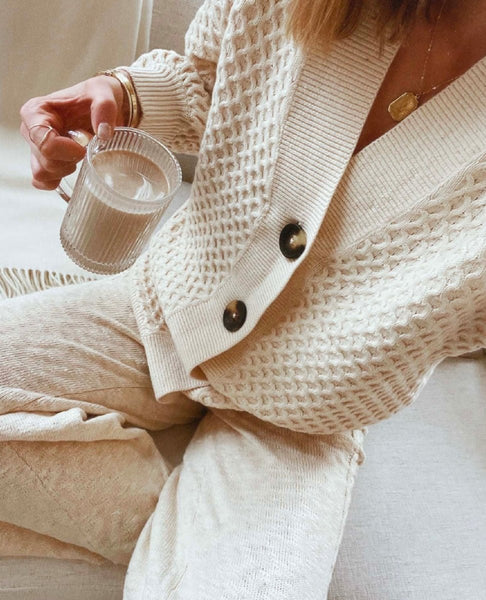 Highland Knit Cardigan Cream - clearpathherbicide