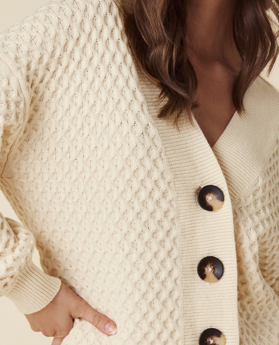 Highland Knit Cardigan Cream - clearpathherbicide