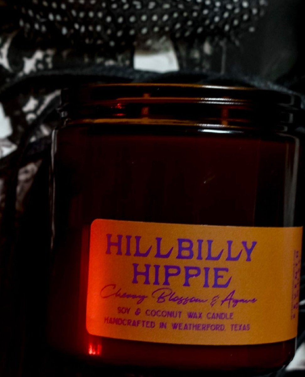 Hillbilly Hippie - Cherry Blossom & Agave Candle - clearpathherbicide