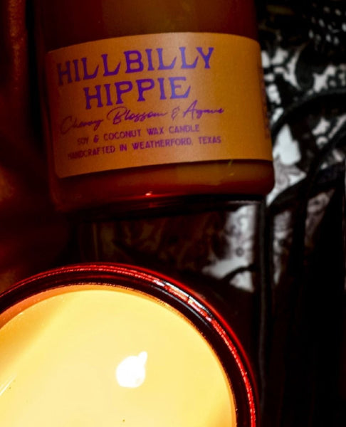 Hillbilly Hippie - Cherry Blossom & Agave Candle - clearpathherbicide