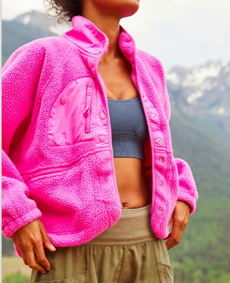 Hit The Slopes Fleece Jacket Raspberry - miamidrugpossession