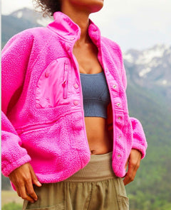 Hit The Slopes Fleece Jacket Raspberry - clearpathherbicide