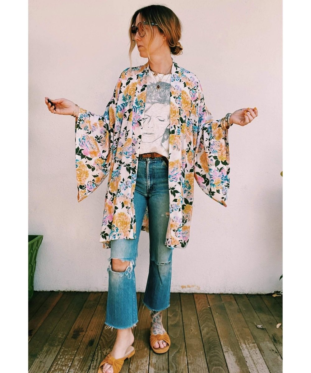 Hitchhiker Kimono Golden Motley - miamidrugpossession