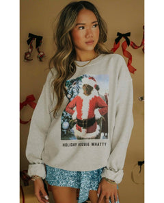 Holiday Hoobie Whatty Grinch Sweatshirt - PINK ARROWS