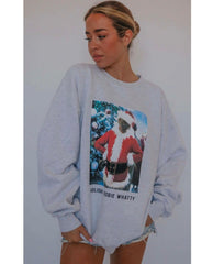 Holiday Hoobie Whatty Grinch Sweatshirt - PINK ARROWS