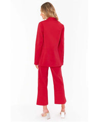 Holiday Red Suiting Blazer - PINK ARROWS