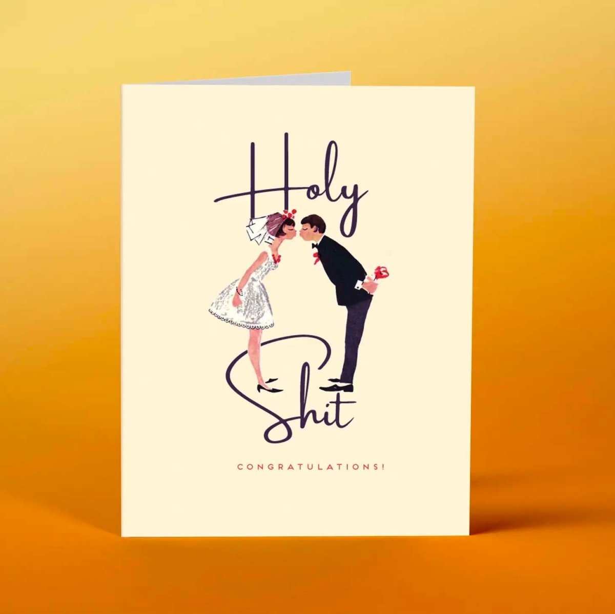 Holy Shit Congratulations! Wedding Card - clearpathherbicide