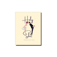 Holy Shit Congratulations! Wedding Card - miamidrugpossession