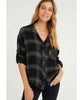 Honey Plaid Long Sleeve Flannel - clearpathherbicide