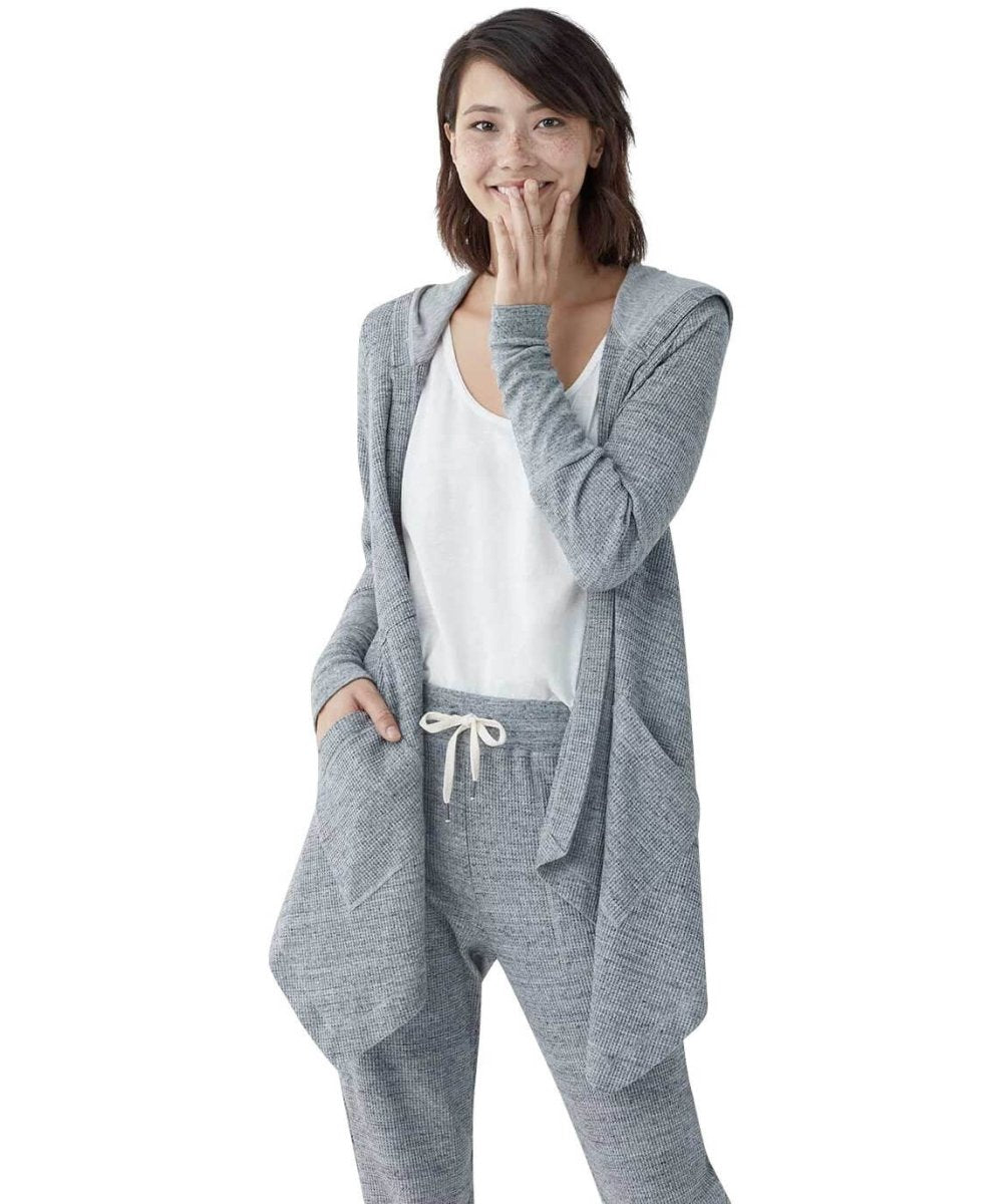 Hooded Thermal Cardigan, Grey - clearpathherbicide