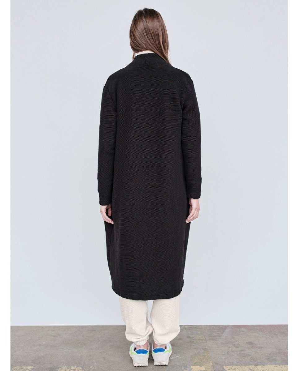 Horizontal Rib Duster Black - miamidrugpossession