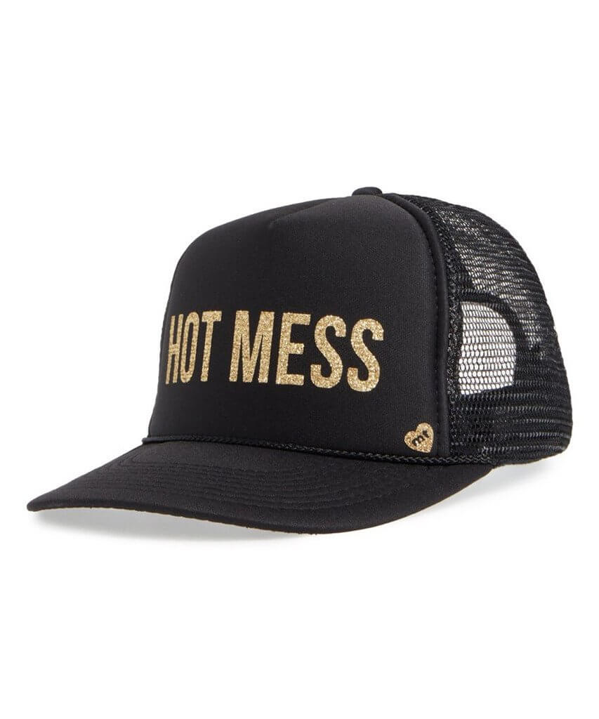 Hot Mess Black Trucker Hat - clearpathherbicide