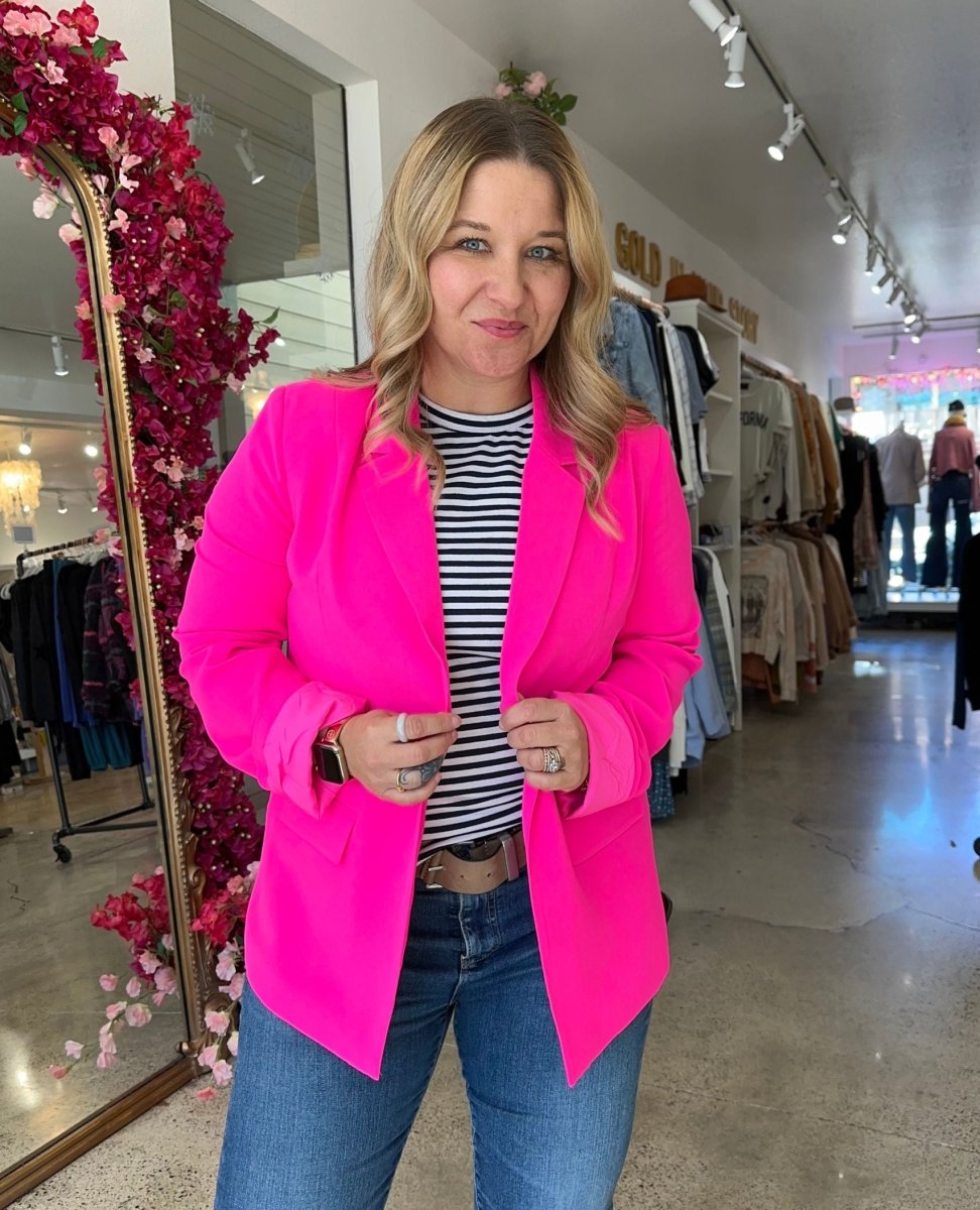 Hot Pink Peyton Blazer - miamidrugpossession