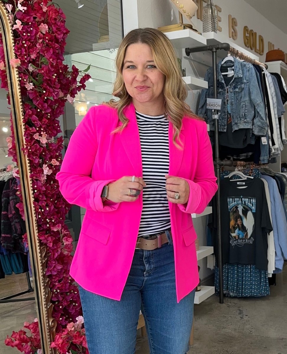 Hot Pink Peyton Blazer - miamidrugpossession