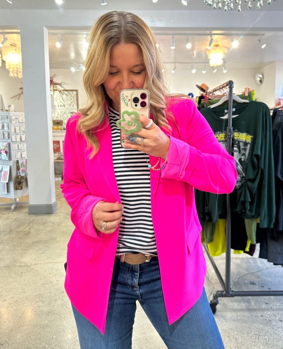 Hot Pink Peyton Blazer - miamidrugpossession