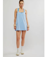 Hot Shot Mini Oxford Blue Dress - PINK ARROWS