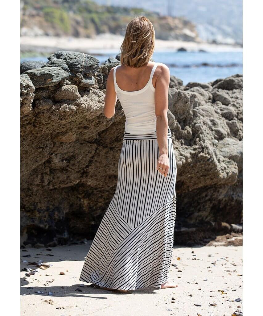 Hotline Stripe Maxi Skirt - miamidrugpossession