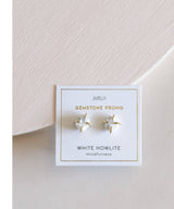 Howlite Mindfulness Prong Earrings - miamidrugpossession