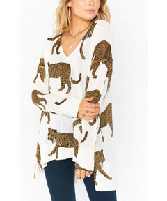 Hug Me Sweater Tossed Leopard Knit - clearpathherbicide