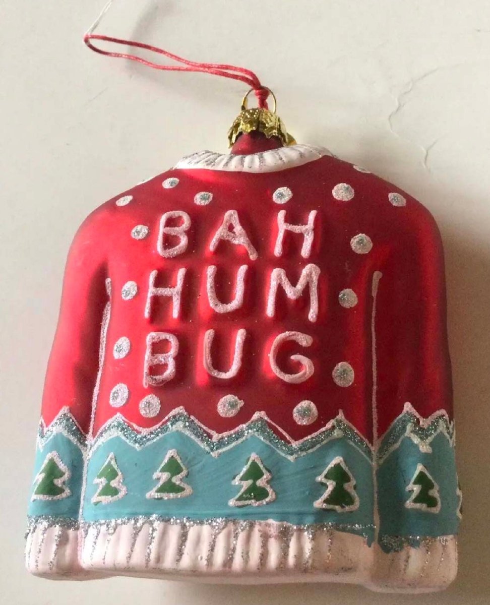 Humbug Sweater Red Ornament - miamidrugpossession