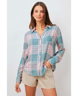 Hunter Button Down Agave Rose - miamidrugpossession