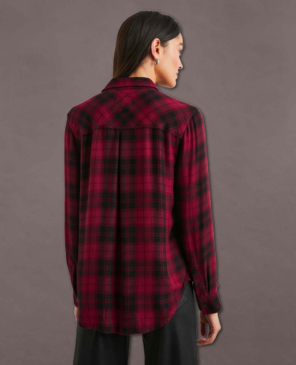 Hunter Button Down Crimson Pitch - miamidrugpossession