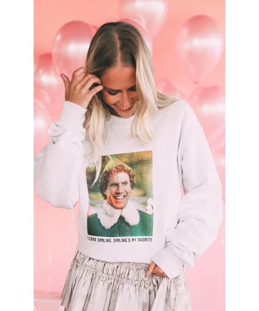 I Love Smiling Elf Sweatshirt - clearpathherbicide