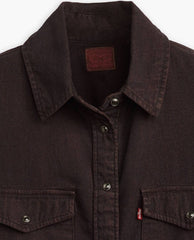 Iconic Western Denim Shirt Black - PINK ARROWS