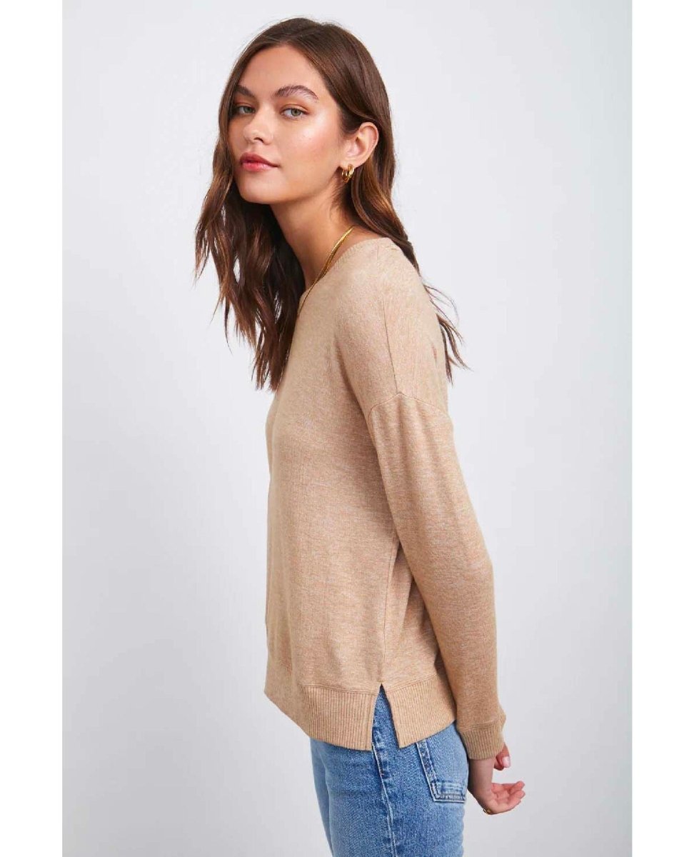 Iggy Sweater Heather Camel - miamidrugpossession