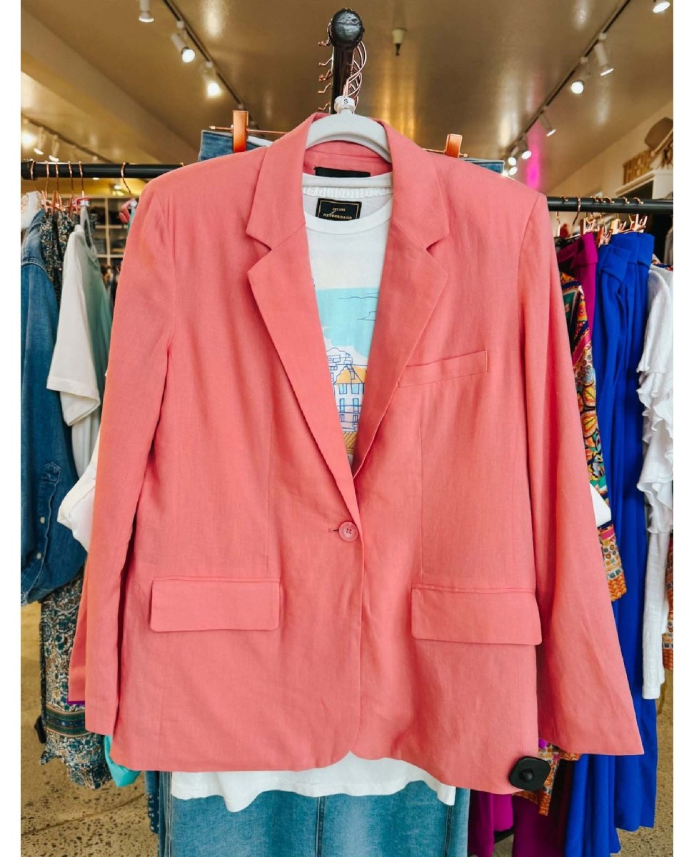 Imaan Blazer Peach Romance - PINK ARROWS