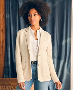 Inlet Blazer Oatmeal Melange - miamidrugpossession