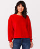 Irma Chenille Sweatshirt Red - miamidrugpossession