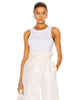 Isabel Rib Tank White - miamidrugpossession