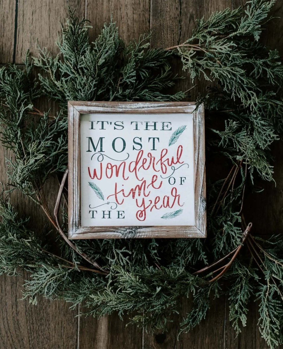 It's The Most Wonderful Time Of The Year Wood Sign 8x8 - miamidrugpossession