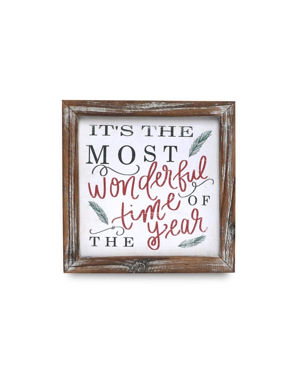 It's The Most Wonderful Time Of The Year Wood Sign 8x8 - clearpathherbicide