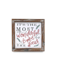 It's The Most Wonderful Time Of The Year Wood Sign 8x8 - clearpathherbicide