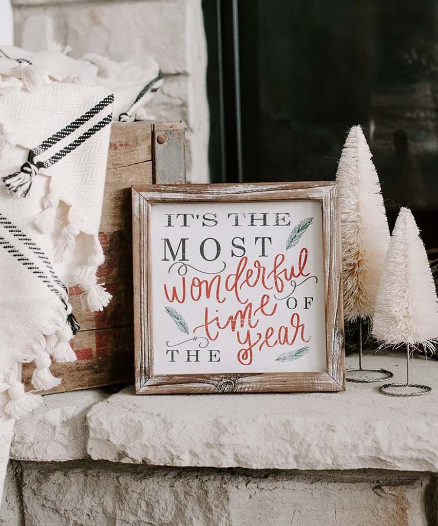 It's The Most Wonderful Time Of The Year Wood Sign 8x8 - miamidrugpossession