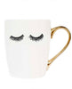 Ivory Eyelashes Gold Coffee Mug - miamidrugpossession