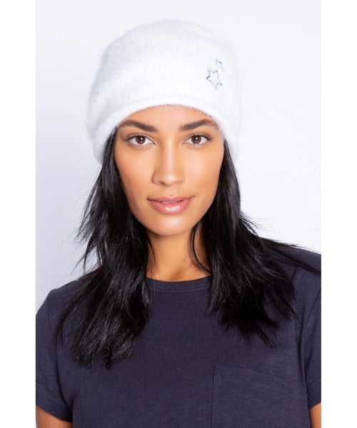 Ivory Stars Beanie - PINK ARROWS