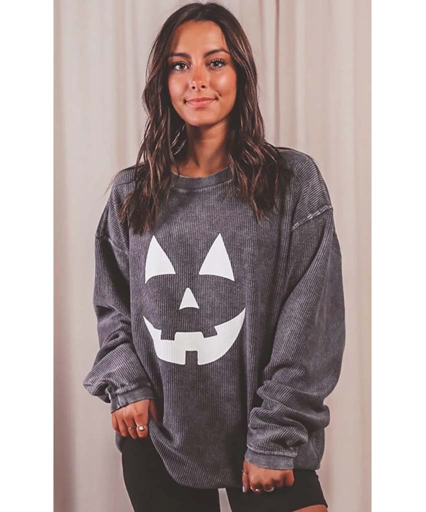 Jack - O - Lantern Corded Sweatshirt - miamidrugpossession