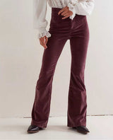 Jayde Cord Flare Pant Chocolate Truffle - miamidrugpossession