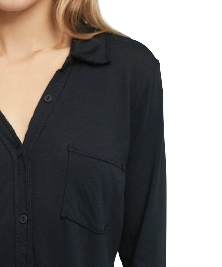 Jersey Button Down, Black - miamidrugpossession